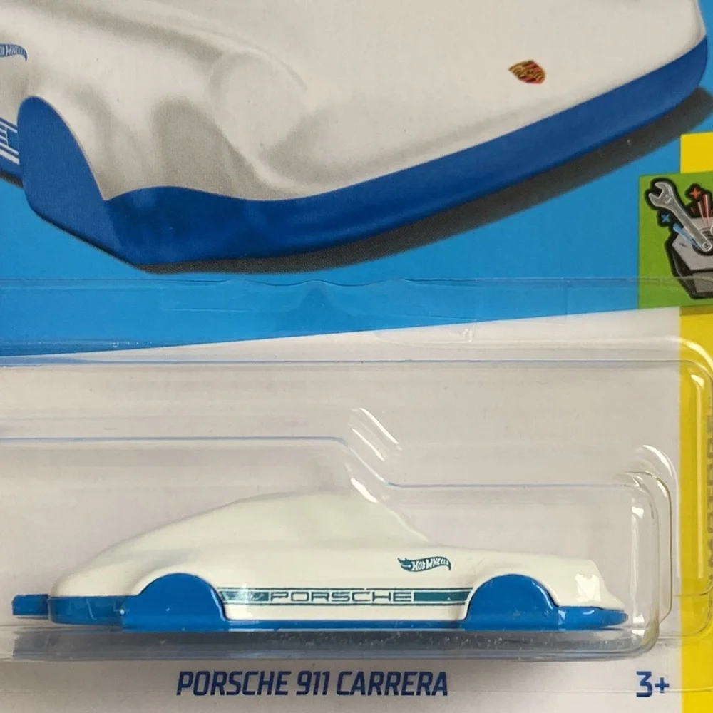 Hot Wheels Porsche 911 Carrera Keychain White Car Key Chain Pendant Ornament 🆕